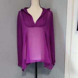 Free People Vibrant Purple Blouse